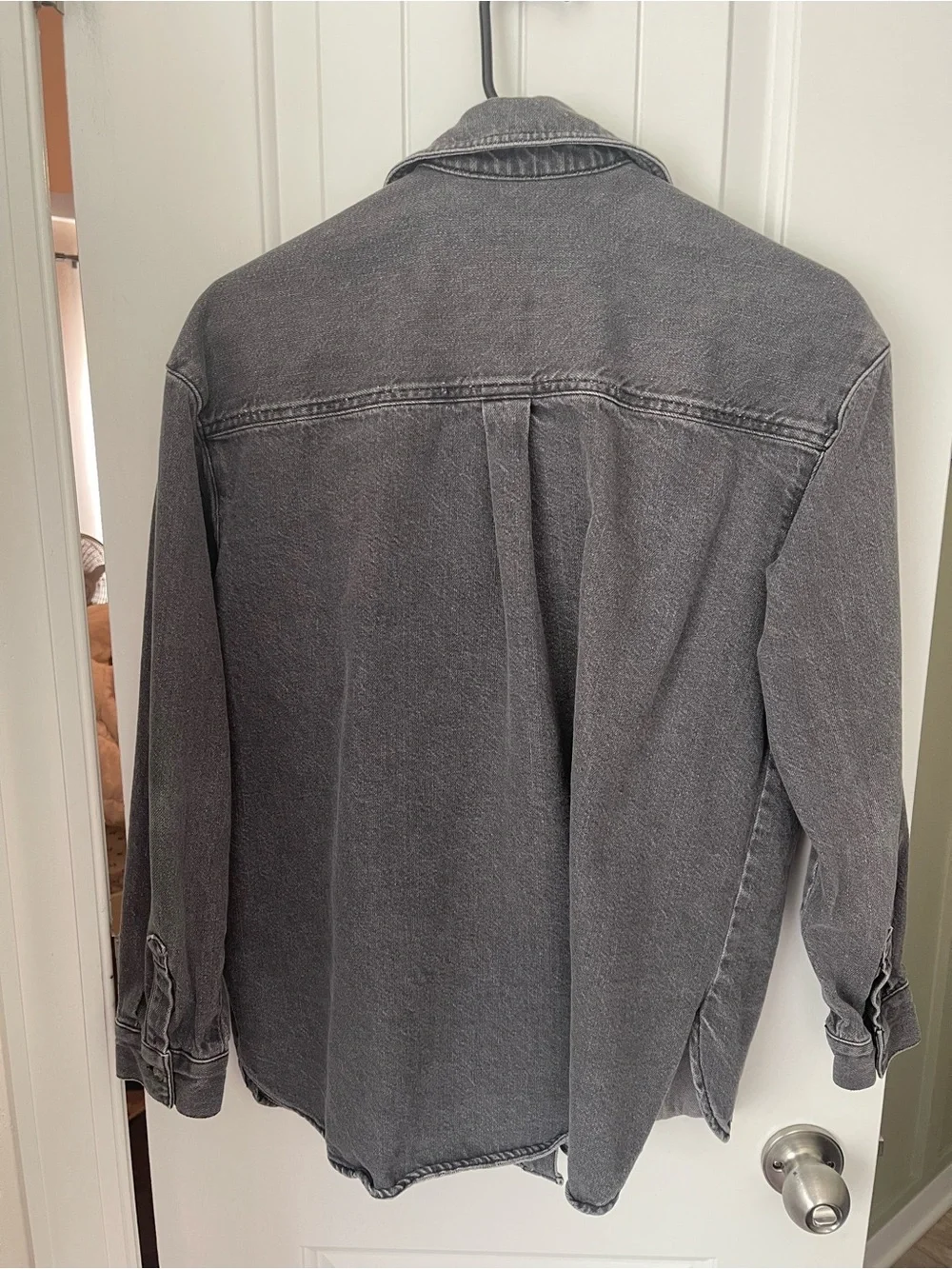 Universal Thread Washed Charcoal Denim Shacket